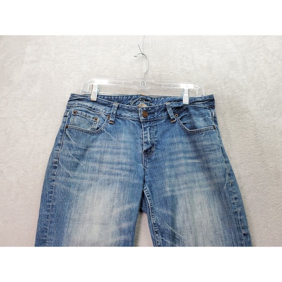 Earl Capri Jeans Womens Size 31 Blue Denim Cotton Pockets Flat Front Medium Wash - Picture 4 of 9